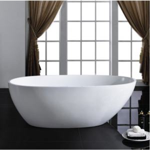 A&E Bath 白色独立式浴缸，66.5