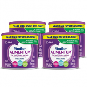 Similac Alimentum 婴儿配方奶粉, 4罐 ,防食品过敏和肠绞痛 @ Amazon