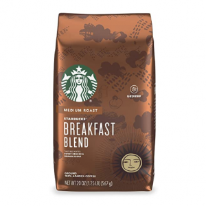 Starbucks Breakfast Blend 中度研磨咖啡粉 20oz @ Amazon