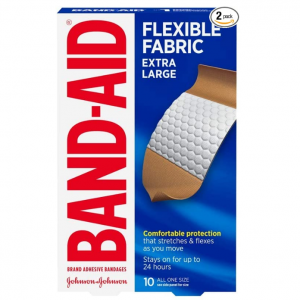 Band-Aid 大片创可贴 10片 2盒@ Amazon
