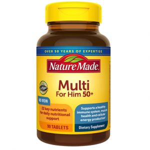 白菜价：Nature Made 50岁+男性复合维生素 90粒 @ Amazon