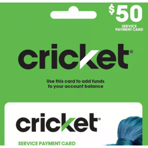 Target - 满$50省$5 $50Cricket 预付卡现价$45